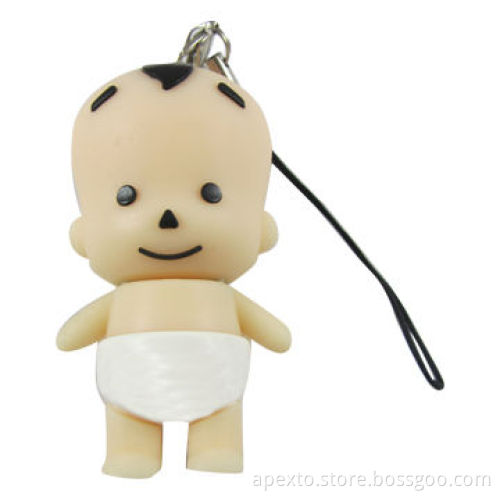 OEM USB Flash Drive with Baby-shaped Design, 1GB/2FB Storage Capacity, Customized Logo Printing